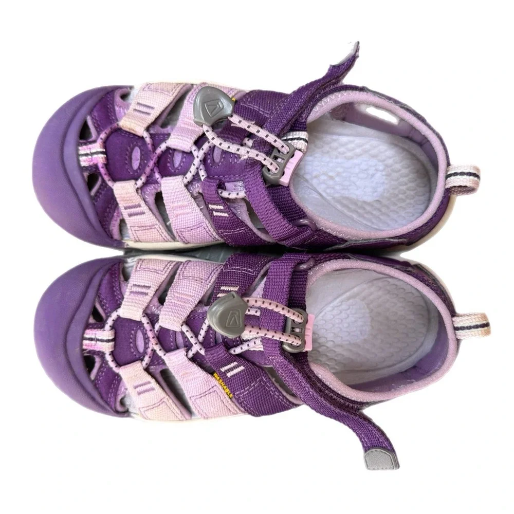 Keen Newport H2 Hiking Sandals Shoes Youth Purple Gorpcore Size 2 girls water